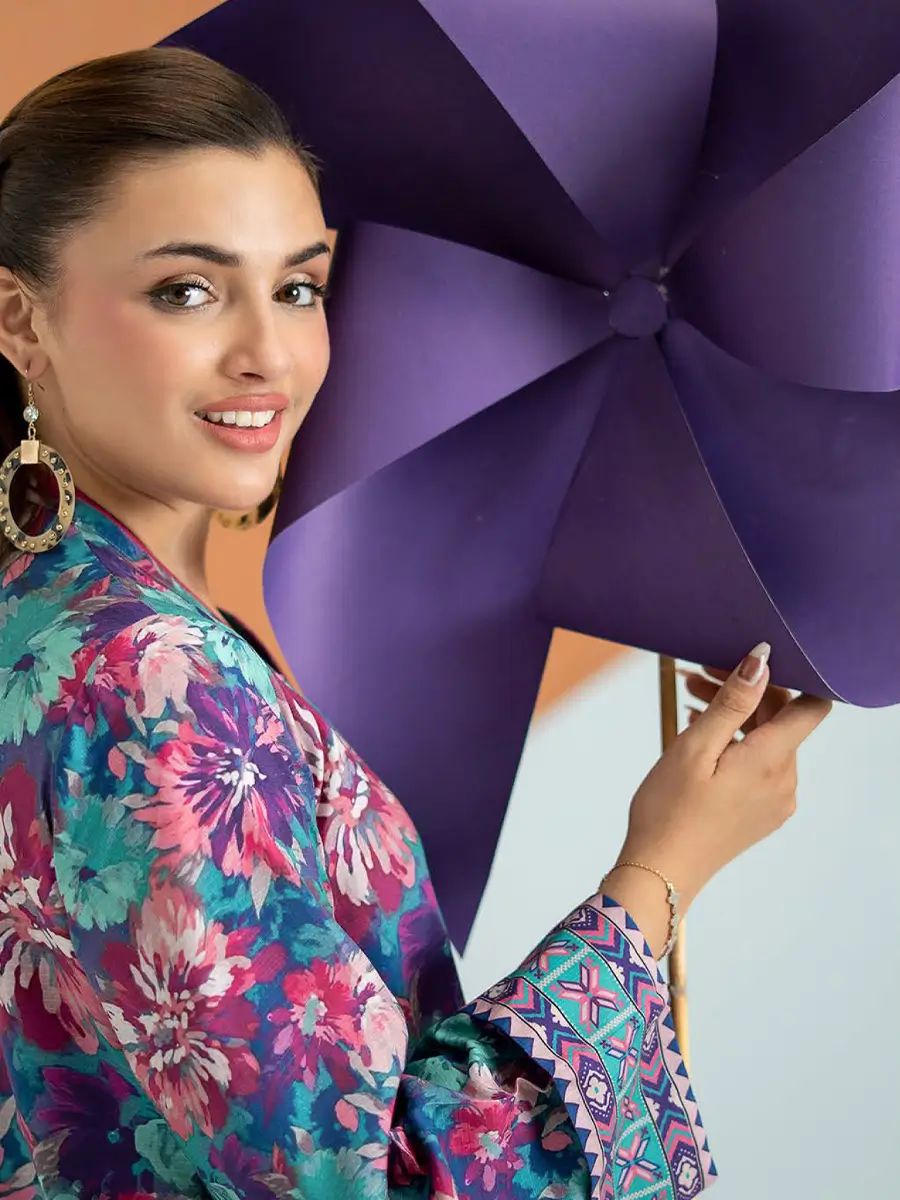 Gul- Ahmed, 02 PCS, printed UnStitched dress, Lawn90’88