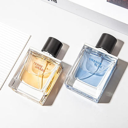 Intriguing blue orange perfume for men wooden fragrance love Ng lasting