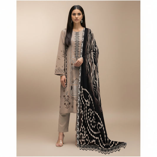 Minha MOST DEMANDING EDITION*03PCS UNSTITCHED SUIT