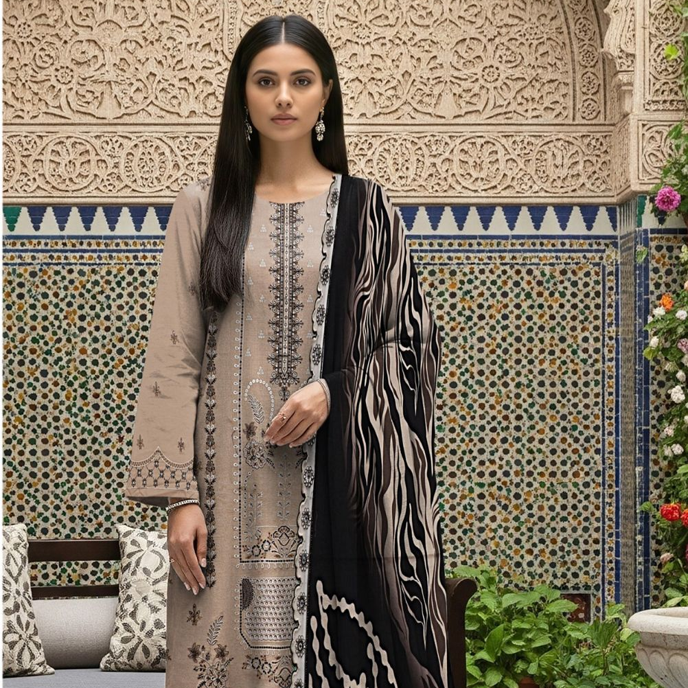 Minha MOST DEMANDING EDITION*03PCS UNSTITCHED SUIT