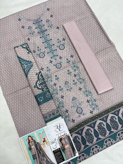 Hajra Eman, (حاجرہ ایمان) Lawn 90/70, Pannel sequence Embroidered 40 design and color