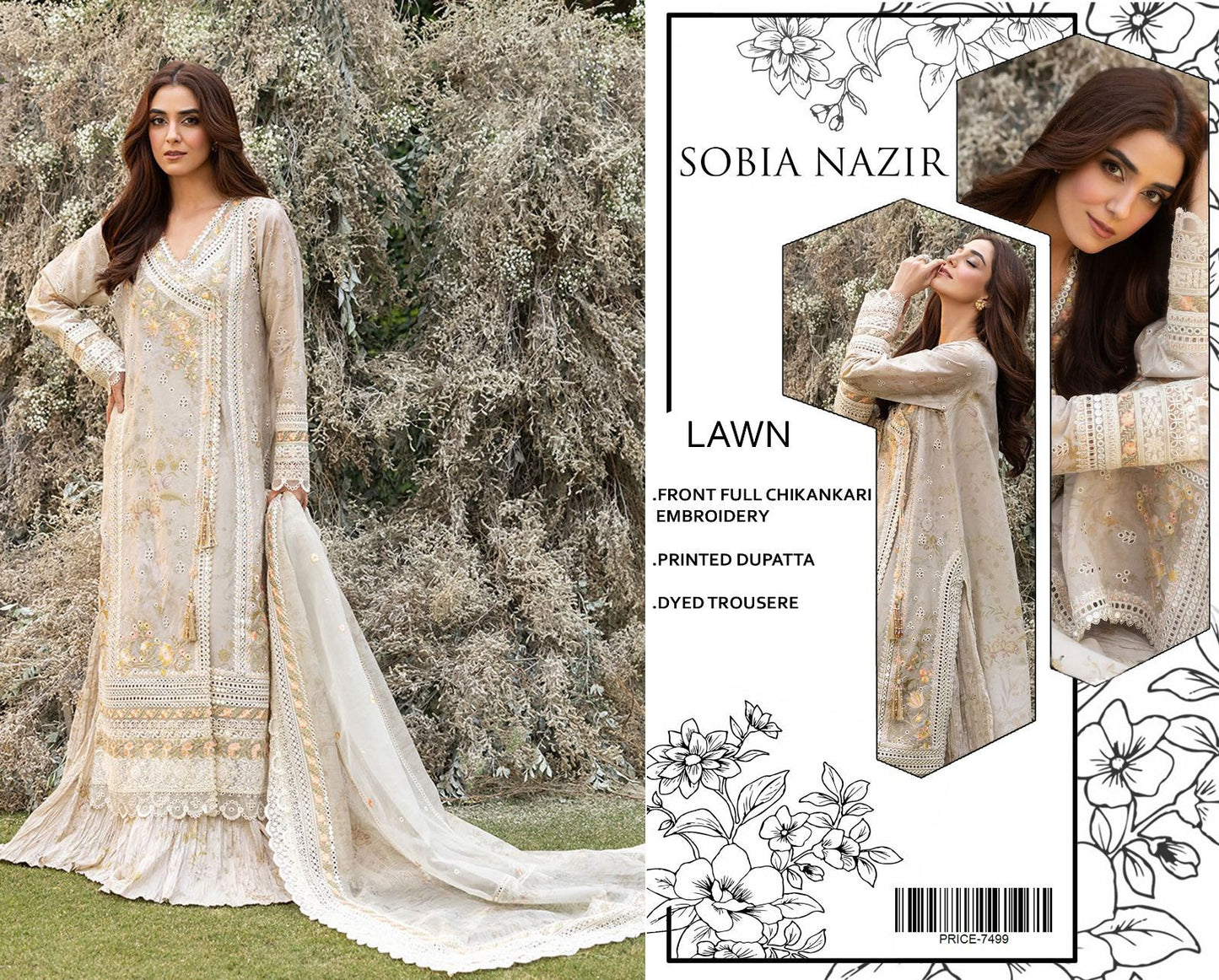SOBIA NAZIR- Summer Banadora Lawn