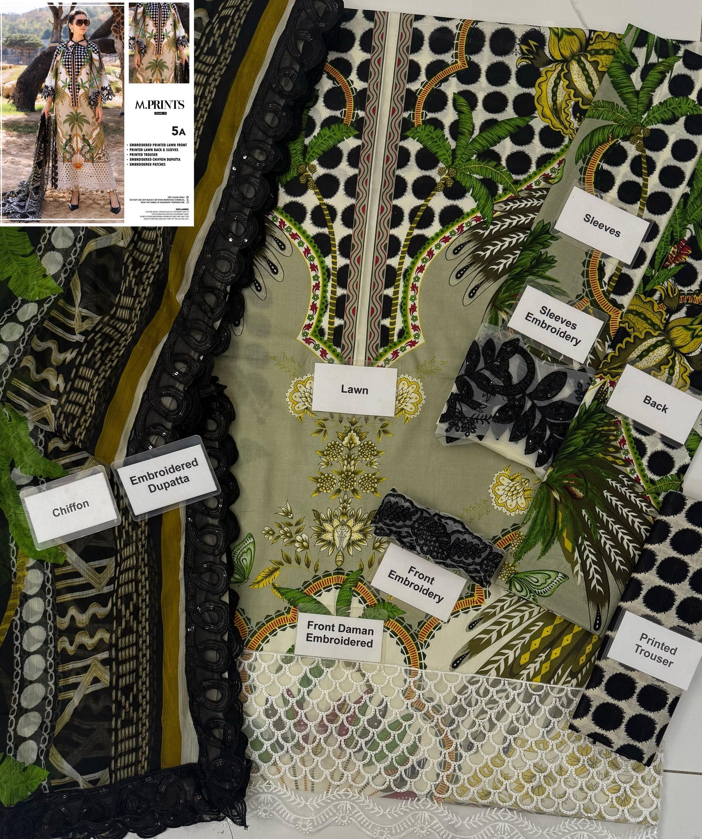 Fine quality Lawn & Chiffon, Embroidered,