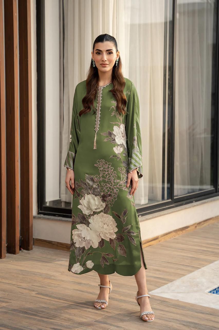 Ladies  shamooz silk beautiful festival dress