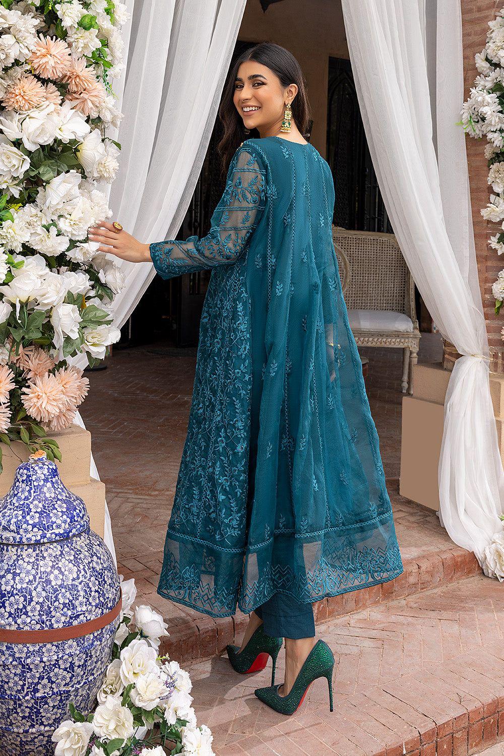 Women's unstitched embroidered dress