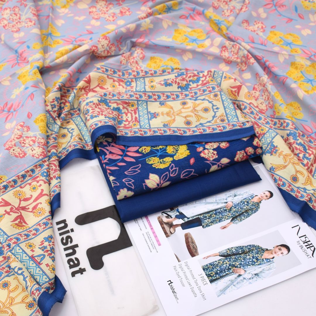 NISHA, by Nishat, Premium Printed Lawn Tana Dora Shirt