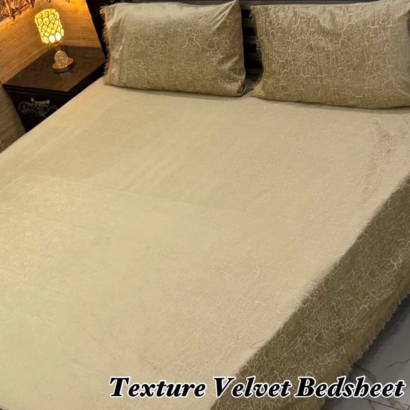 3PC Texture Velvet Bedsheet 25 colour's