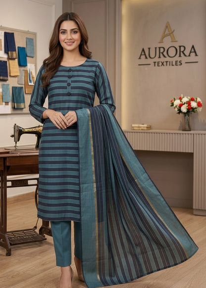 Soft Multani Khaddi Lawn Lining Shirt, 3Pcs