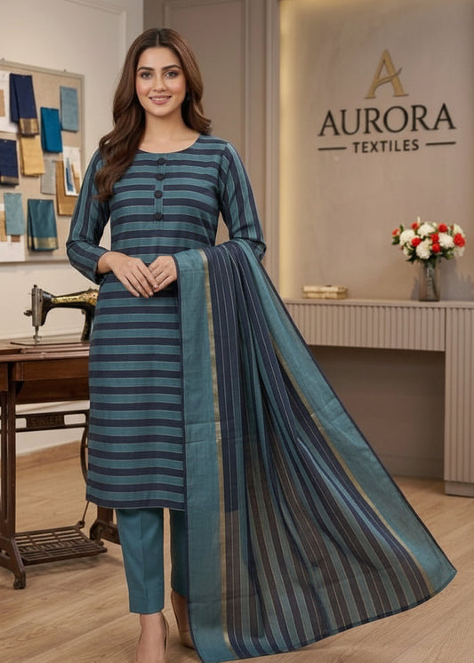 Soft Multani Khaddi Lawn Lining Shirt, 3Pcs