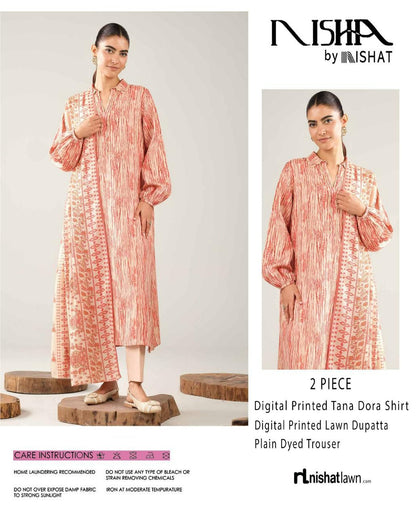 NISHA, by Nishat, Premium Printed Lawn Tana Dora Shirt