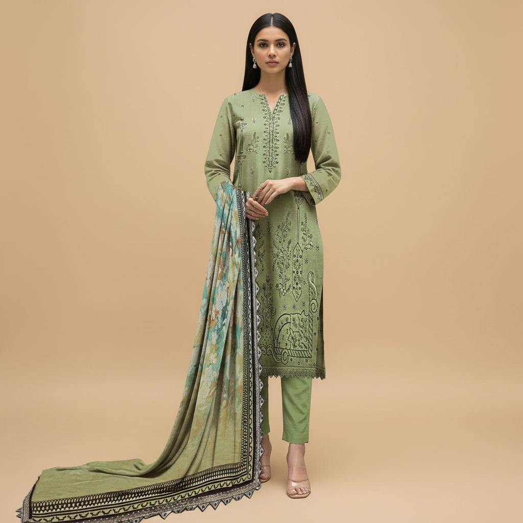 Minha MOST DEMANDING EDITION*03PCS UNSTITCHED SUIT