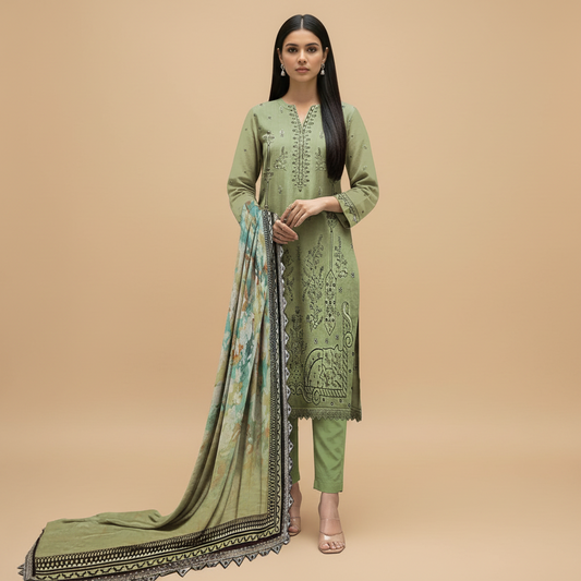 Minha MOST DEMANDING EDITION*03PCS UNSTITCHED SUIT