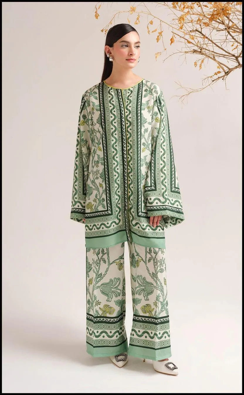 Swiss lawn printed shirt and trouser