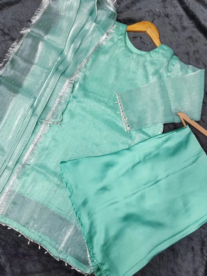 Shamooz silk patchwork suit 3PCS