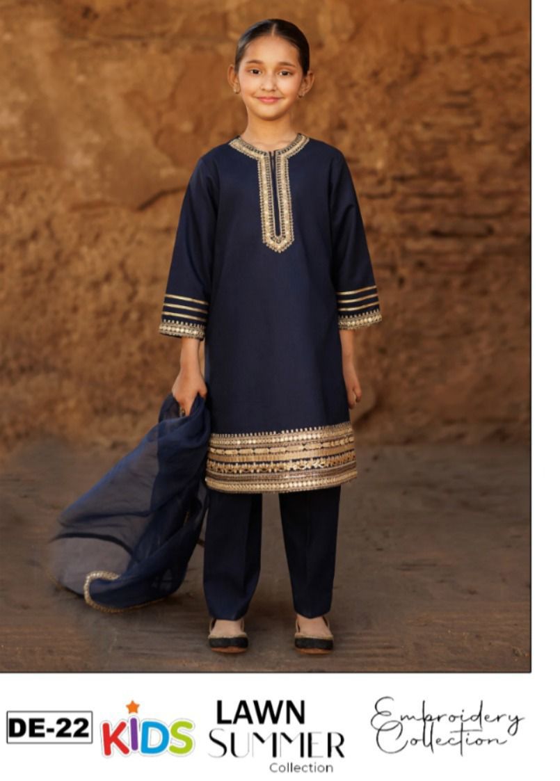 Lawn Eid collection 3pc Kids