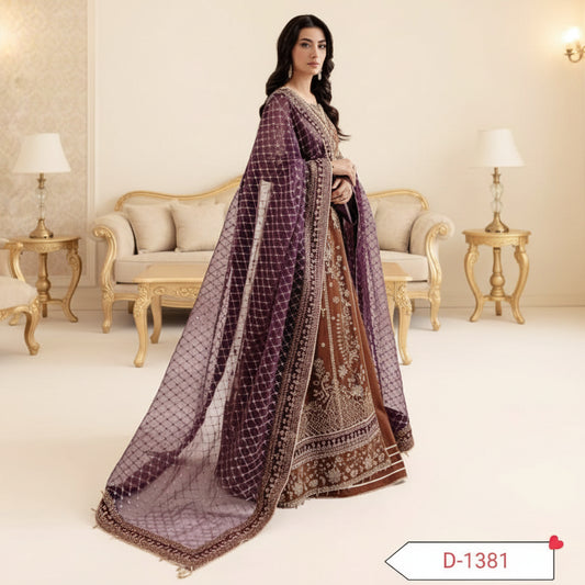 Ladies Semi stitched embroidered dress Maria B