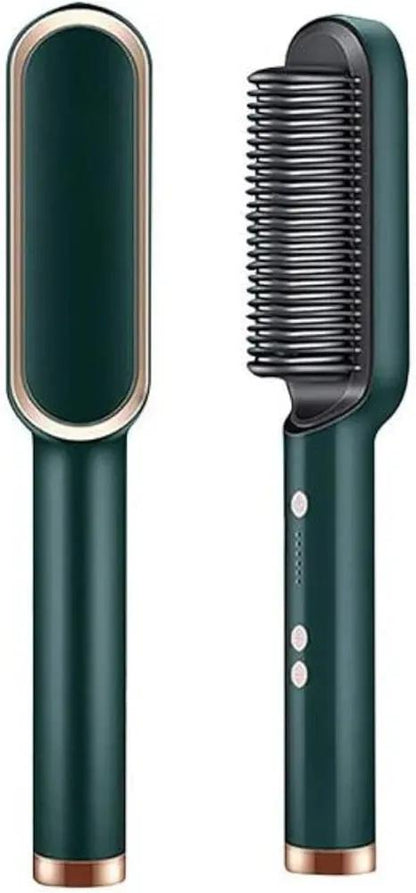 Electric hair dryer and straightener brush