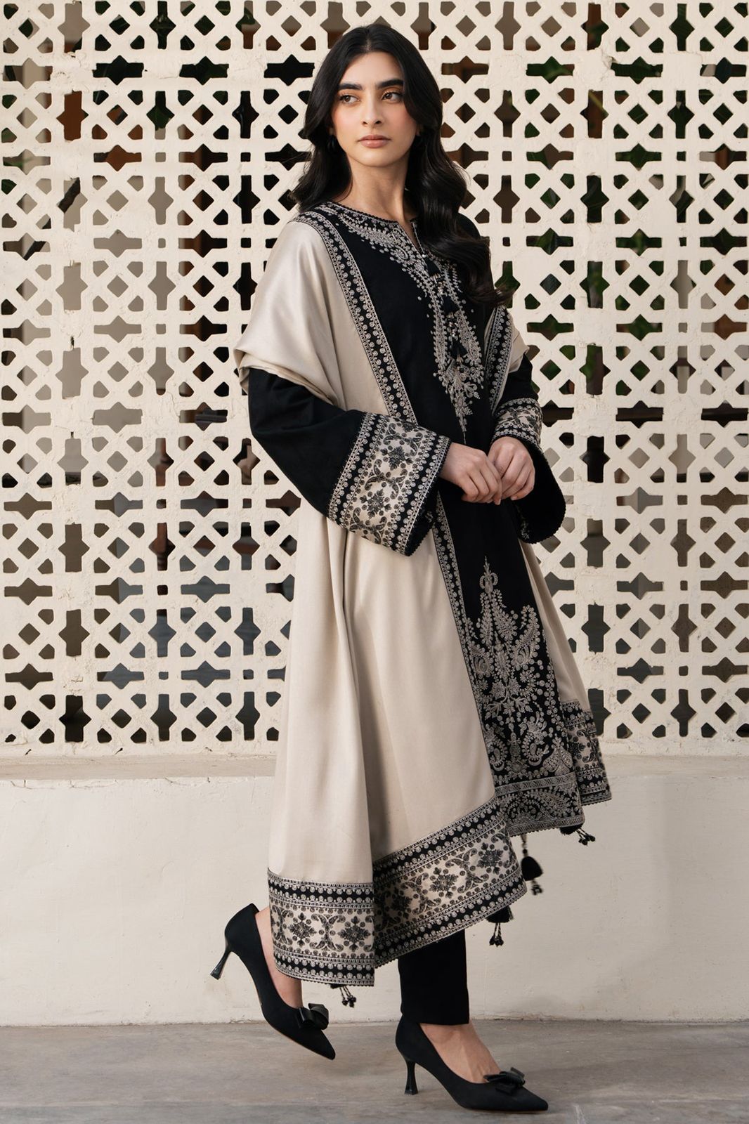 Women's embroidered unstitched dress Batik