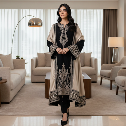 Women's embroidered unstitched dress Batik