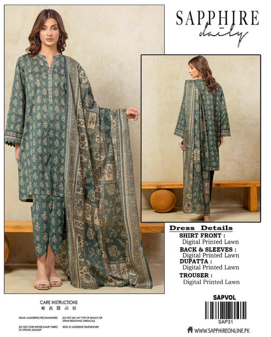 Sapphire Digital Lawn 3-Pieces Collection*
