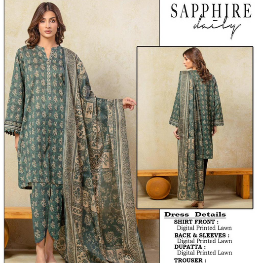 Sapphire Digital Lawn 3-Pieces Collection*