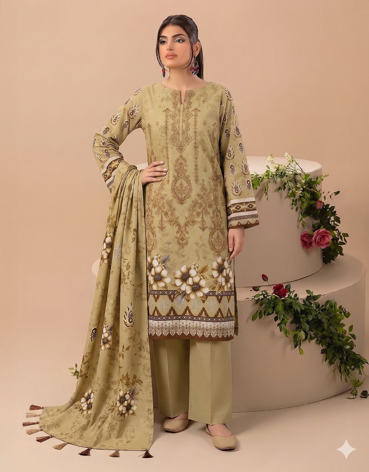 MARIA.B digital printed and Front head embroidered Lawn, new arrival