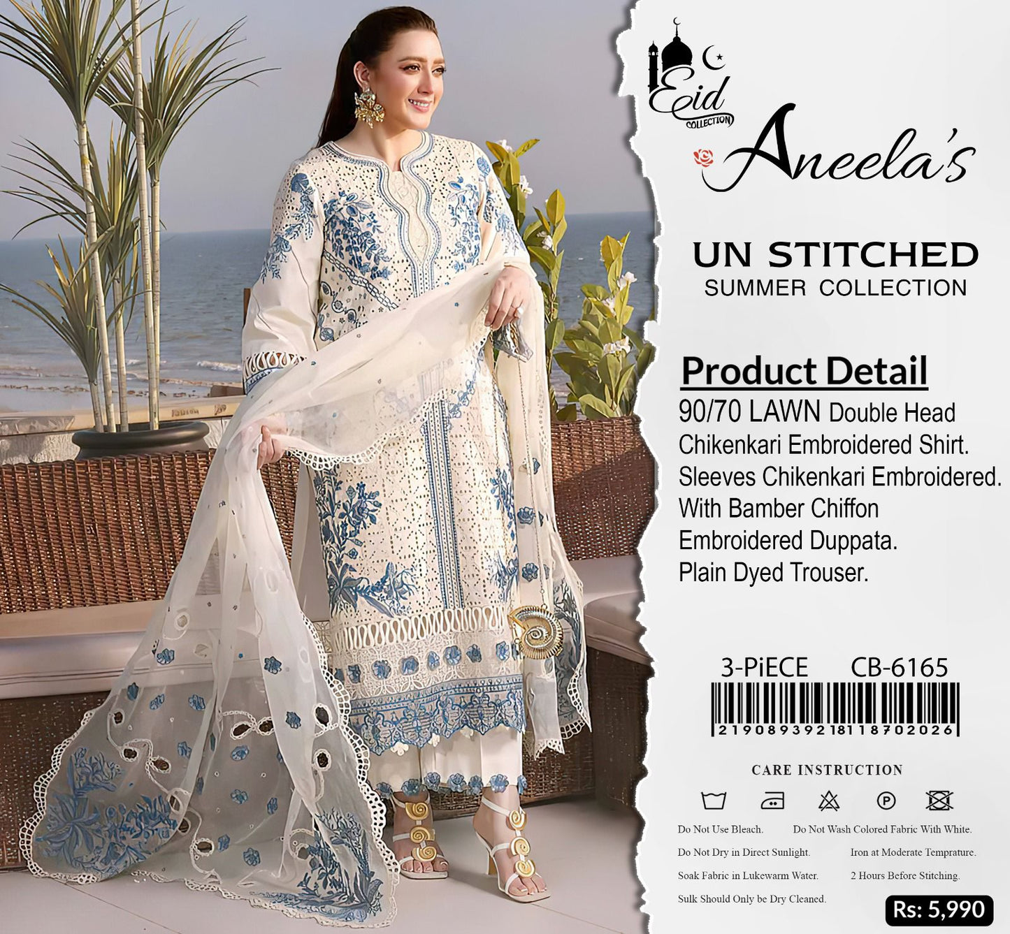 Aneela's  embroidered Lawn