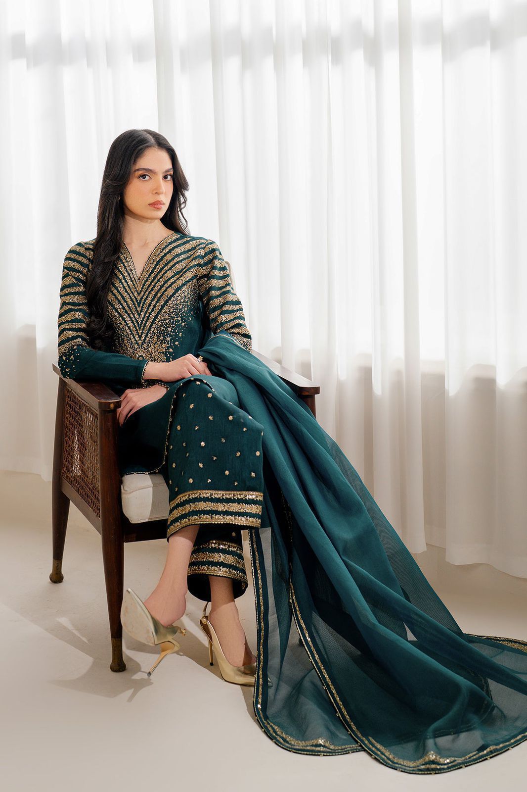 Jazmin, Premium lawn shirt Bamber Chiffon, Dupatta & Lawn trouser