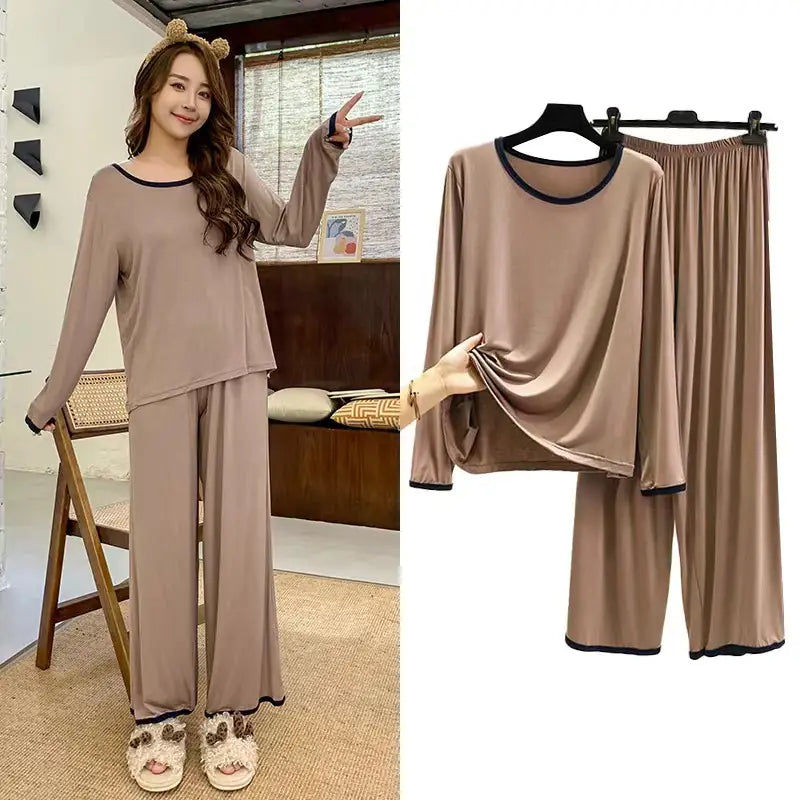 Women's & girls  pajama set long sleeve loose