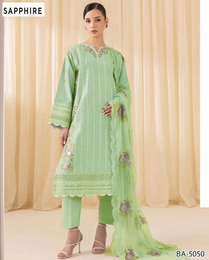 BANADORA LAWN 100-100*
3pc embroidered**Neck,Daman patch embroidered*