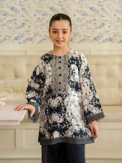 Arabic printed lawn kurta and shalwar 2 pcs