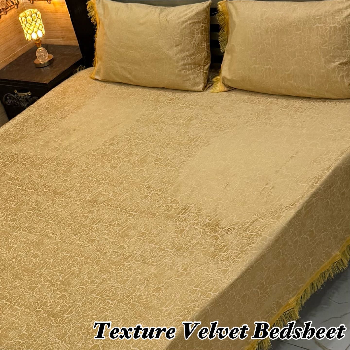 3PC Texture Velvet Bedsheet 25 colour's