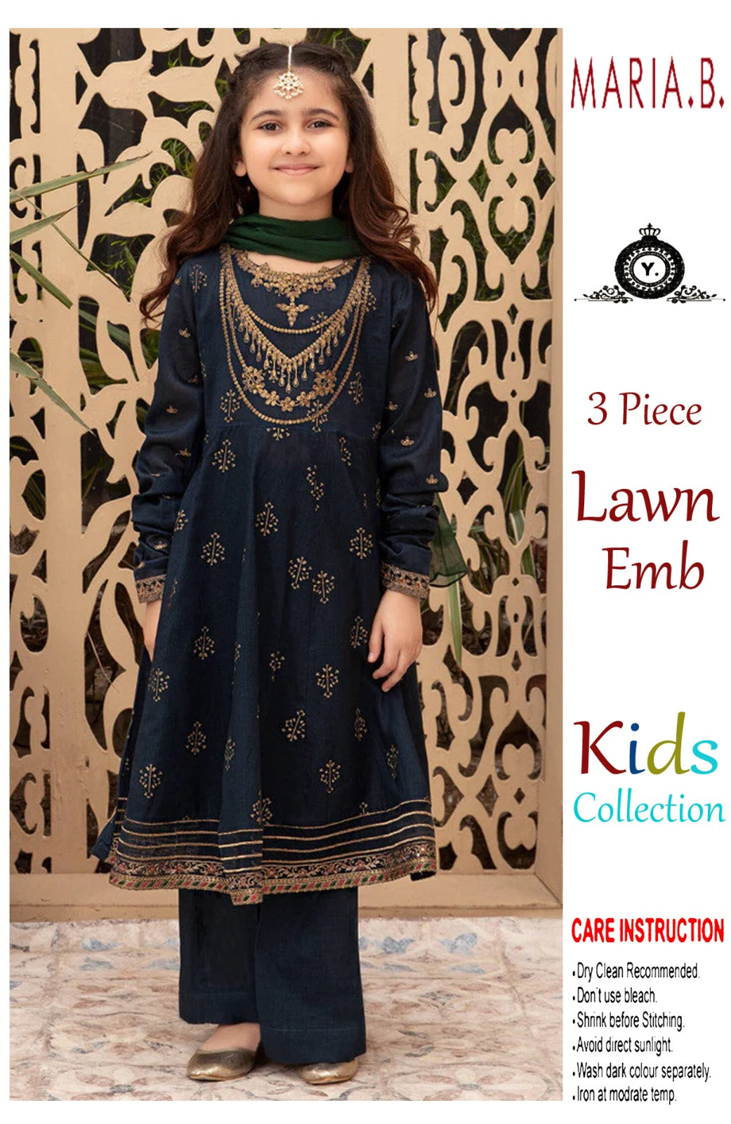Maria B Summer collection 3pc Lawn fine quality