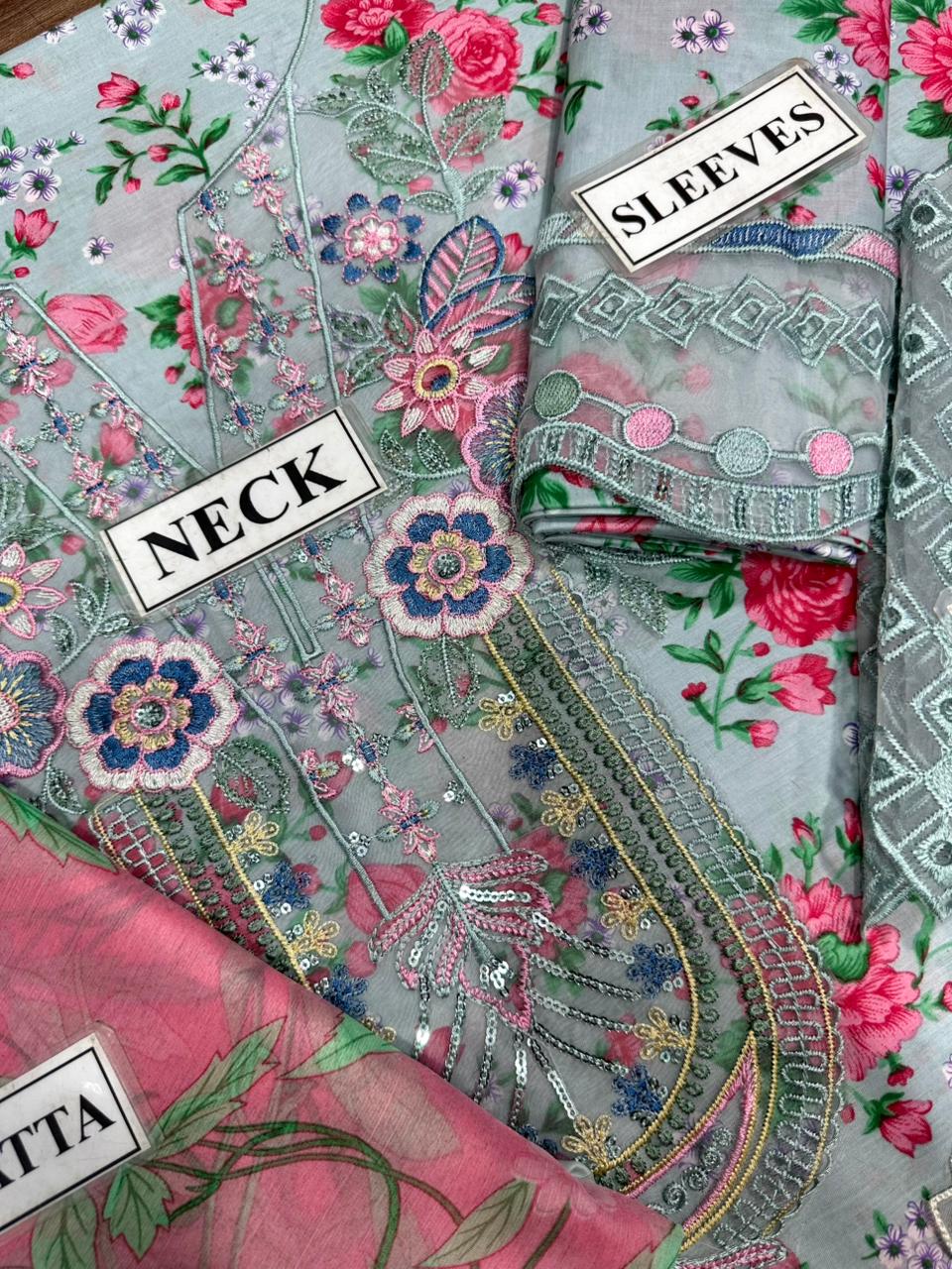 Iznik UnStitched Fabric Lawn