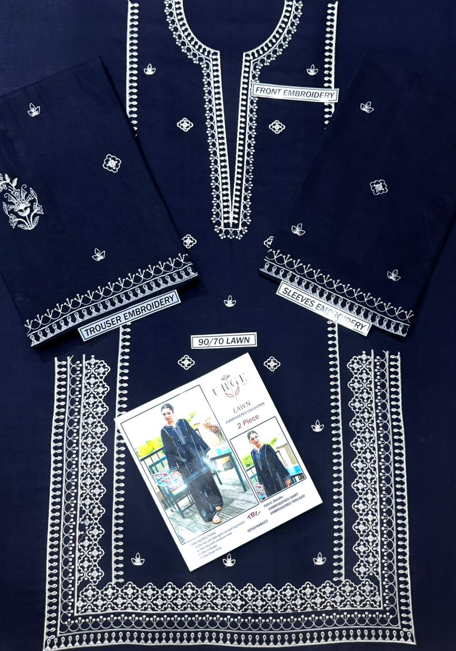 URGE,PURE 2PC EMBROIDERED, AIRJET 90/70 LAWN