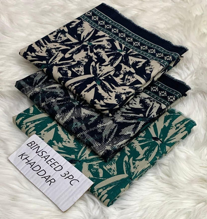 Ladies winter collection printed Karandi (Dupatta, shirt, trouser, 3Pcs)