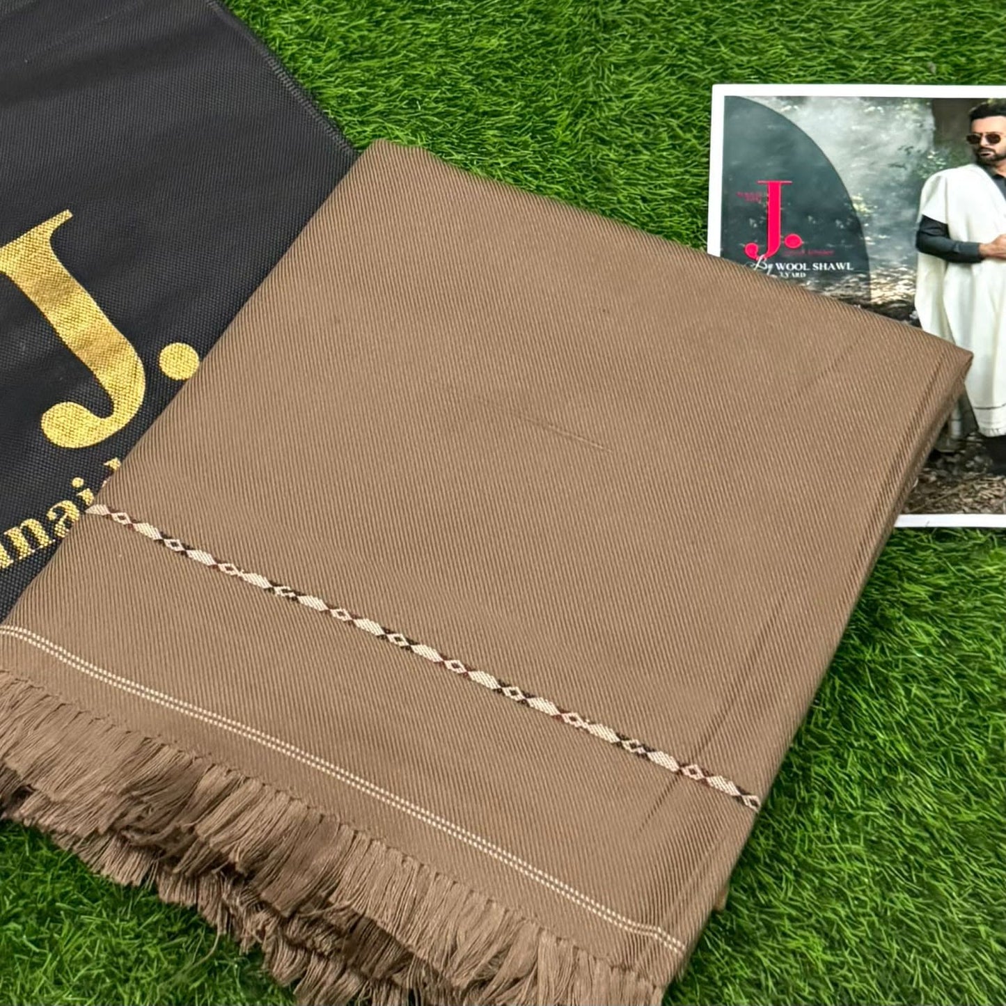 Men's pure wool shawl