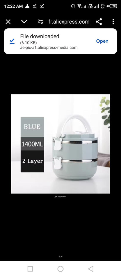 Compact & stylish Stainless steel lunch box