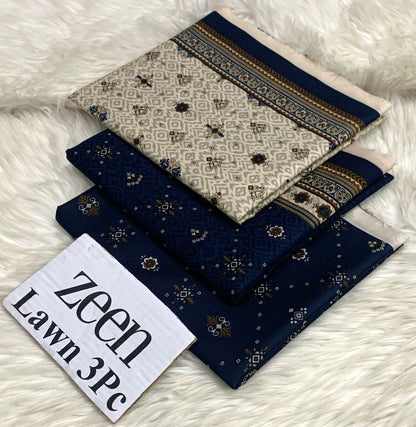 Zeen LAWN 3PC ⁠PRINTED LAWN* SHIRT & DUPATA, 50 colours and designs