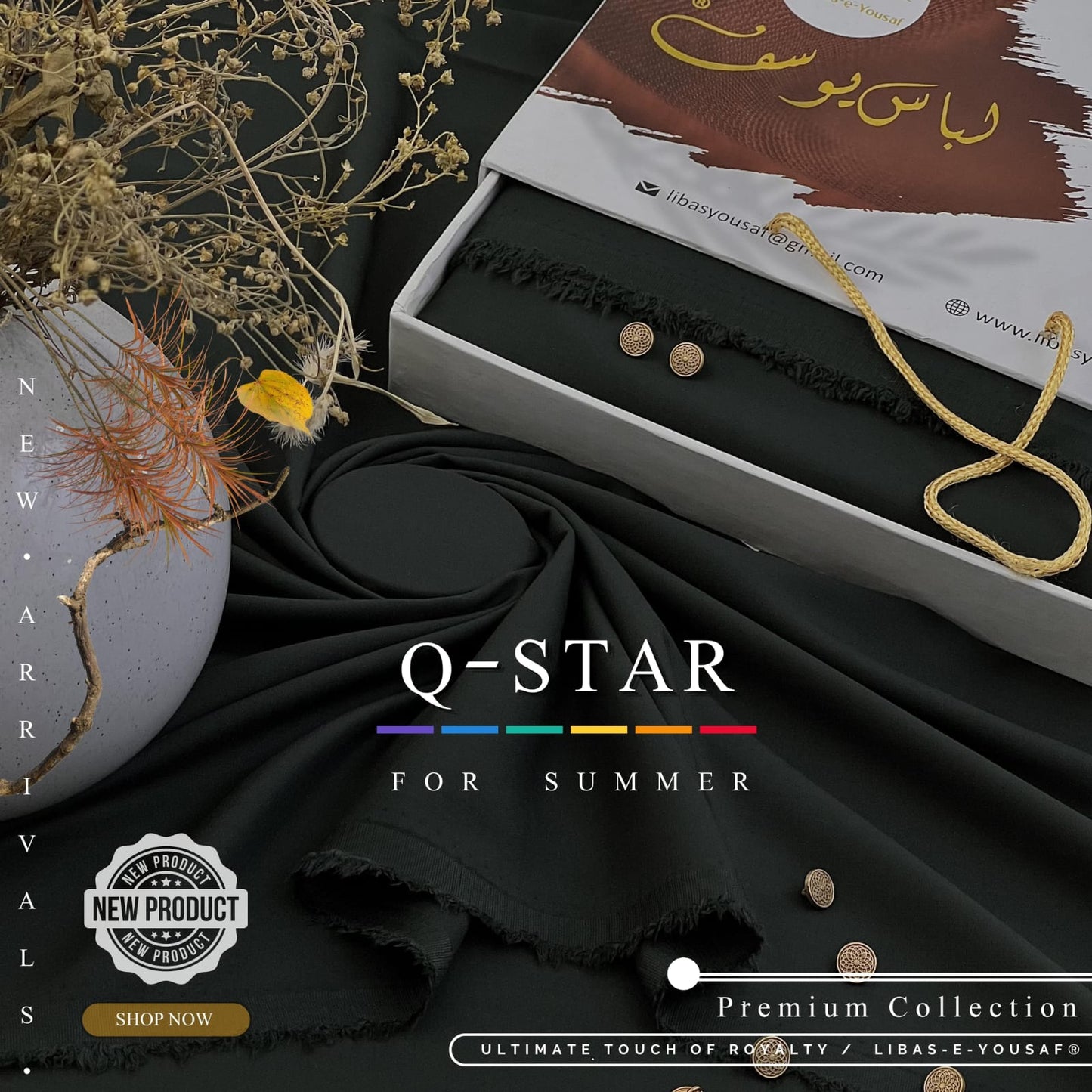 Libas-E-Yousaf, Q-Star, durable softness, & luxurious feel dress