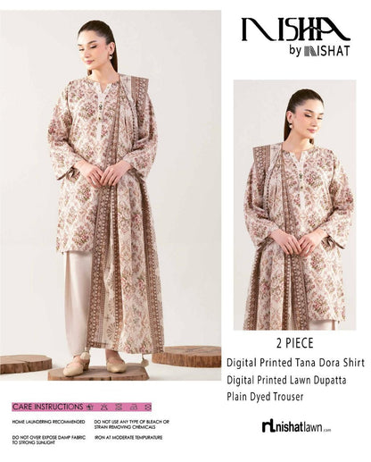 NISHA, by Nishat, Premium Printed Lawn Tana Dora Shirt