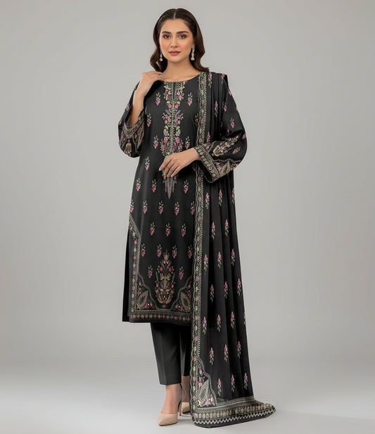 Mausummery,digital lawn shirt, plain dyed trouser,lawn dupatta