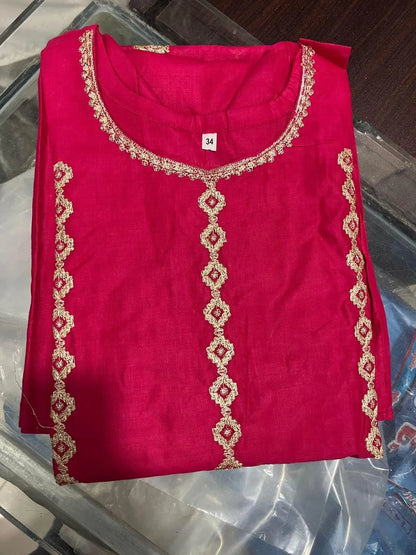 Girls cotton embroidere shirts and trouser