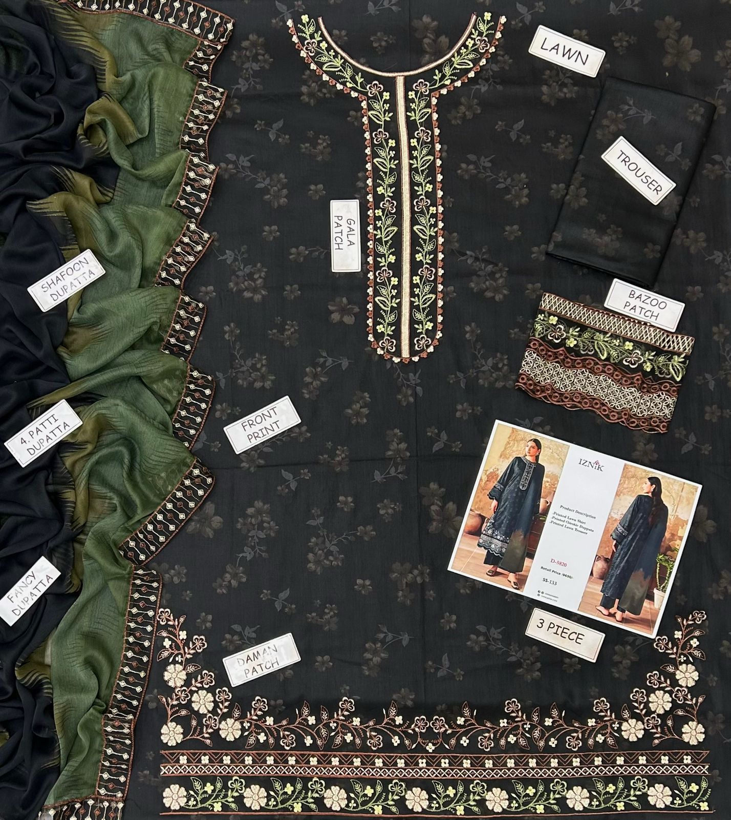 Lawn collection 2026*Baroque
03 PCS unstitched* printed lawn90/70*