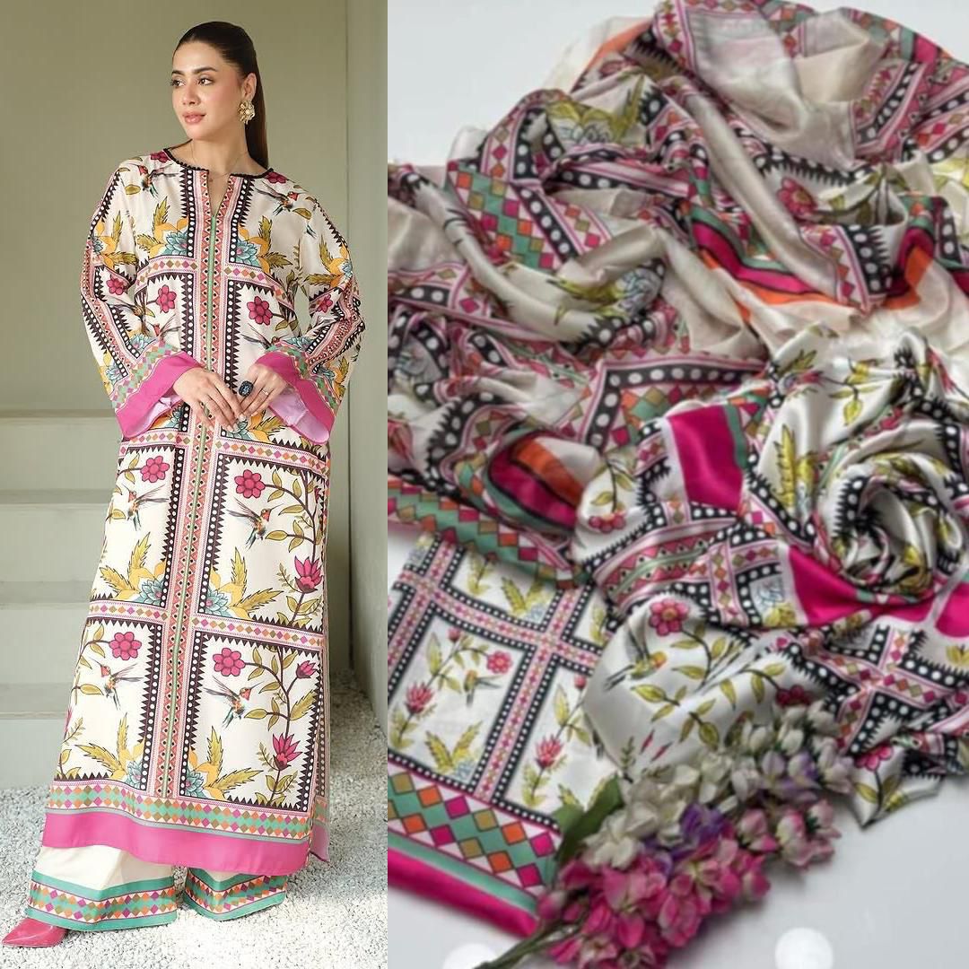 Lulusar, Tie & die digital printed 16 colour and design