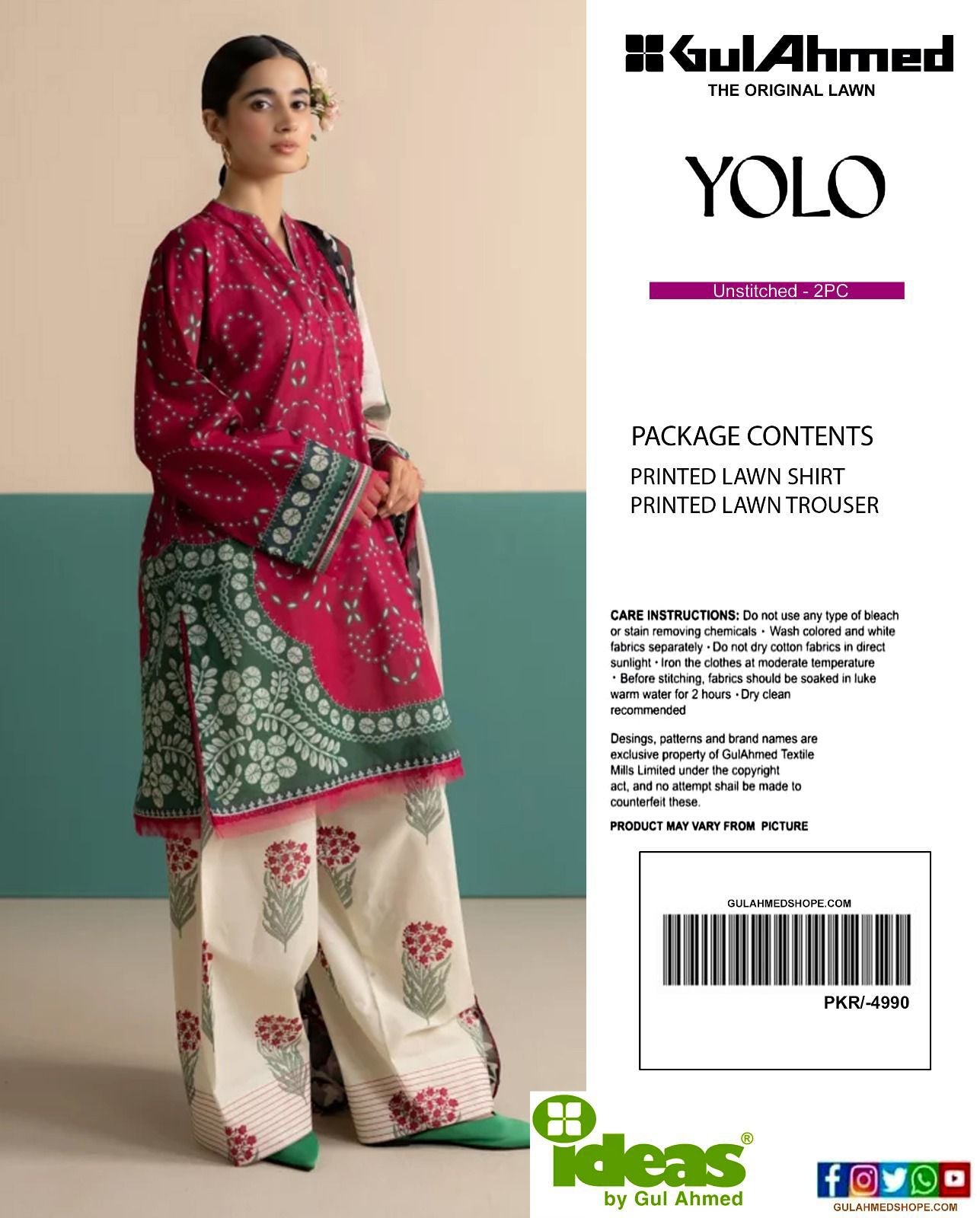 GUL-AHMED YOLO TWO PC CO-ORD SET