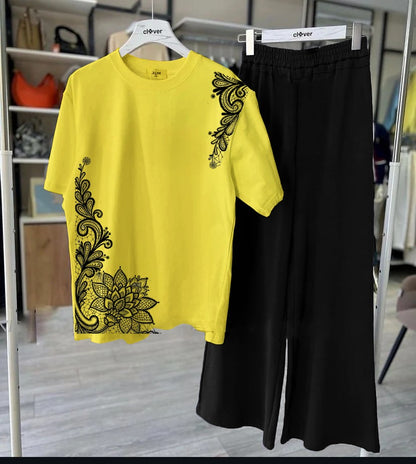 New Cotton Jersey,Flower Printed Night Suits for Girls and Women