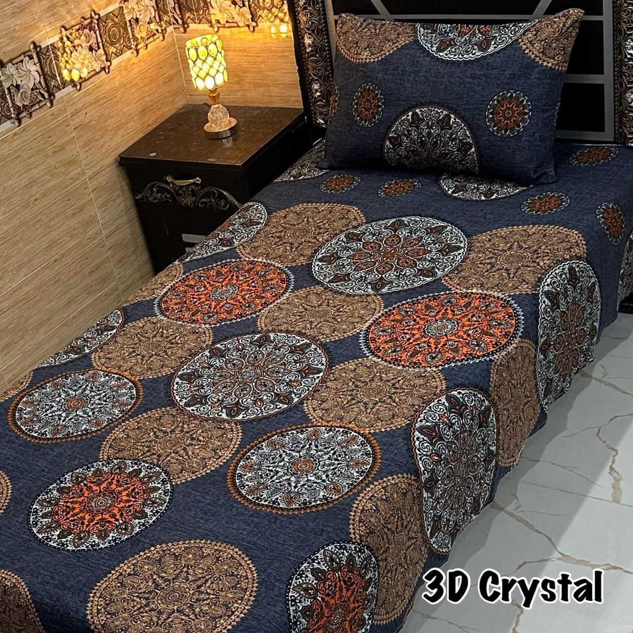 Alkaram 4Pc Mix Cotton Single Pair Bedsheets  4 colours