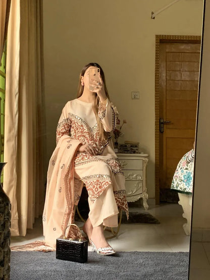 Arabic lawn jacquard ready to wear