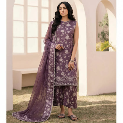 Premium quality Lawn Fabric,3Pc
